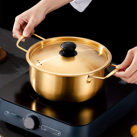 Ramen Noodle Pot With Lid 18cm Double Handle Cookware