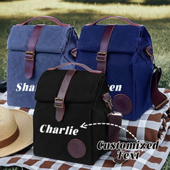 Insulated Lunch Bag Waterproof Ice Backpack Square Shape Polyester