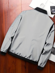 Men's Classic Track Jacket Baseball Collar Zip Up