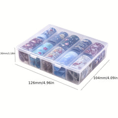 Halloween Christmas Nail Foil Sticker Pumpkin Ghost Bat Santa Snowflake Decals