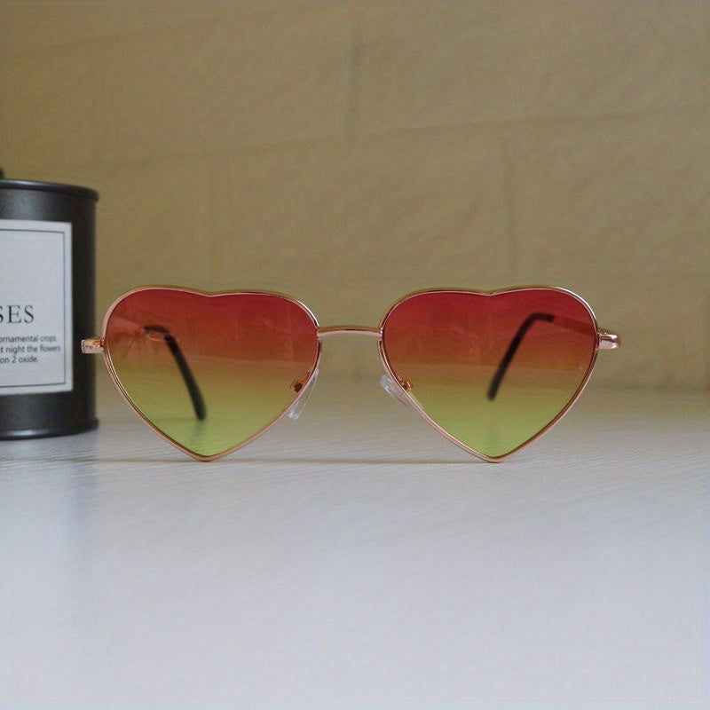 Girls Heart Shape Colorful Lens Sunglasses for Kids