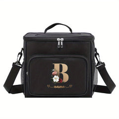 Canvas Square Hand Wash Lunch Bag with Cooler Box for Women's Work