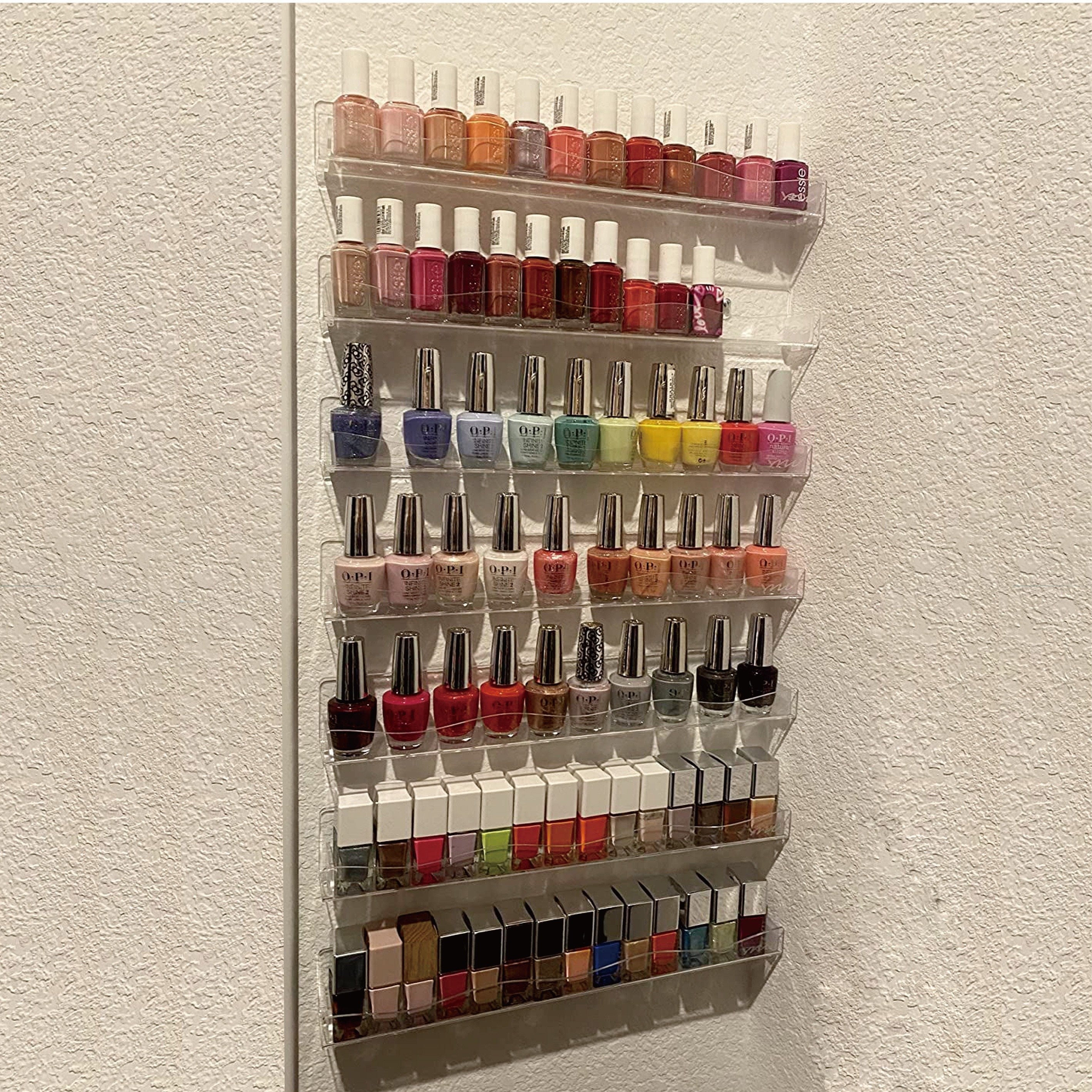 Wall Mounted Nail Polish Rack Acrylic Organizer
