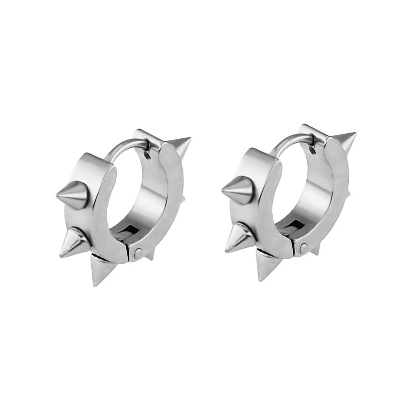 Barbed Titanium Steel Earrings Piercing Hoop Ear Cuffs