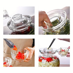 Glass Pickle Jar 1.5-2.5L Fermentation Jar with Water Seal