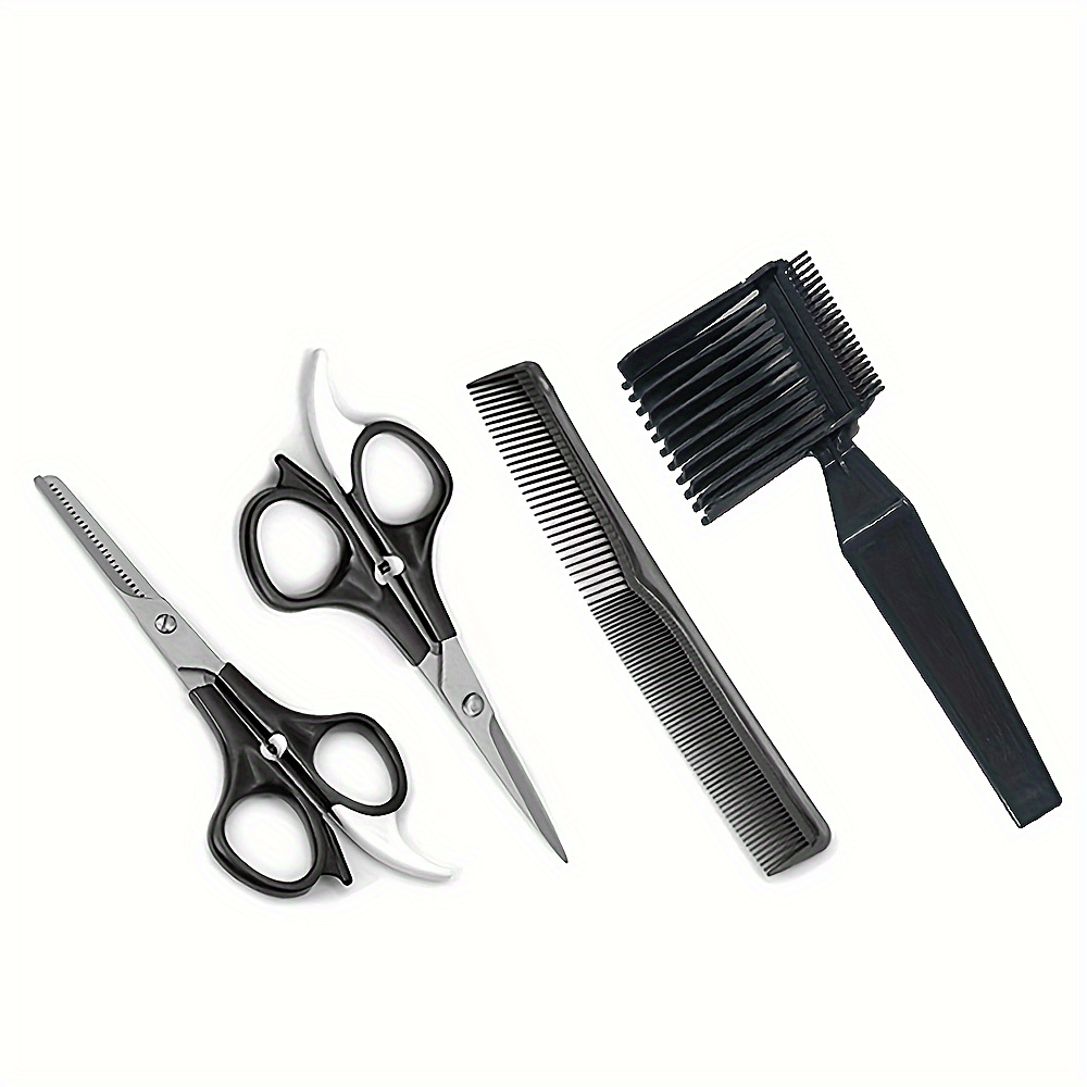 Professional Haircut Kit for Men Barber Fade Combs Set With Scis