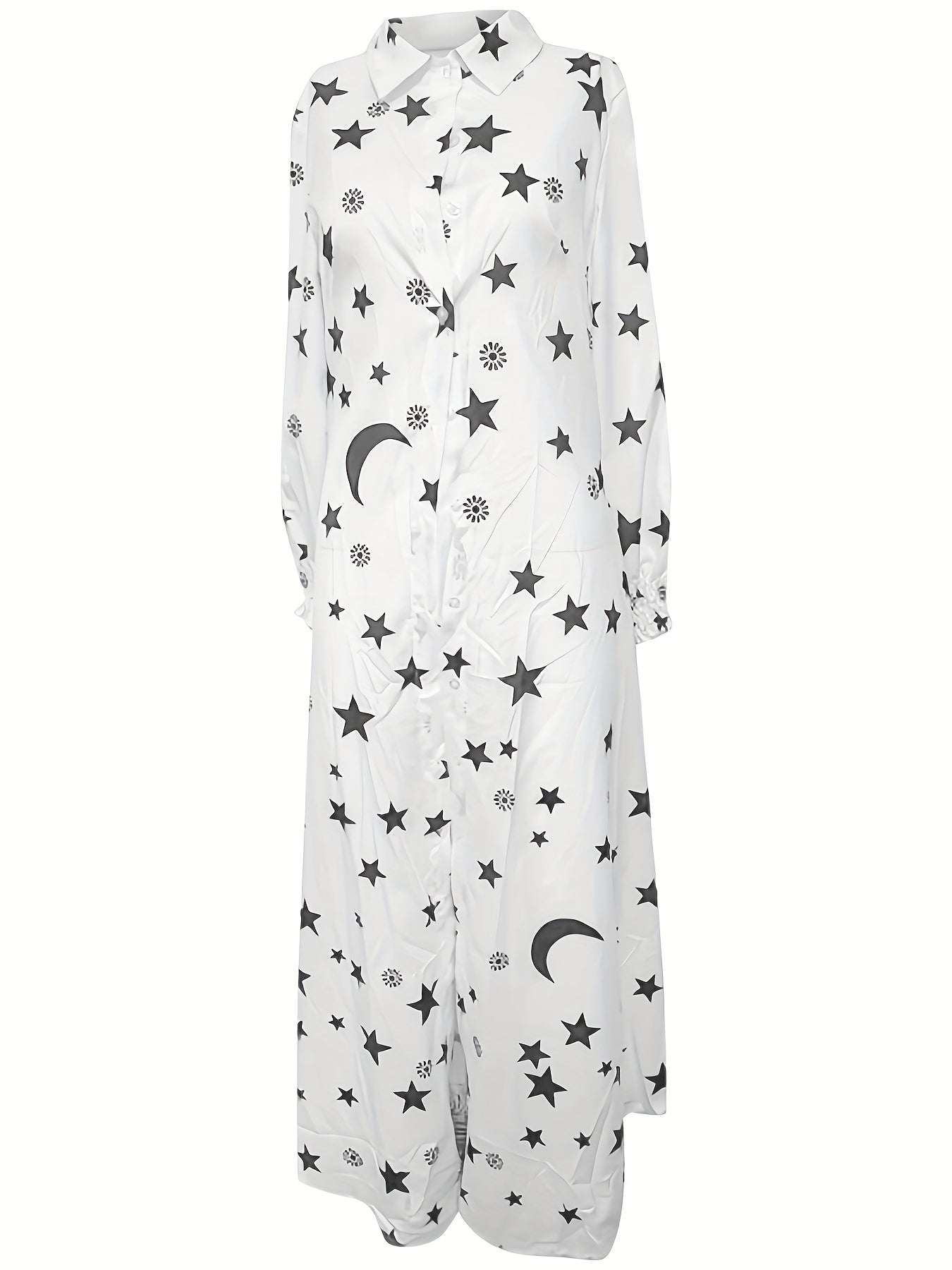 Block Striped Shirt Dress Long Sleeve Button Down Dress Women's Clothing