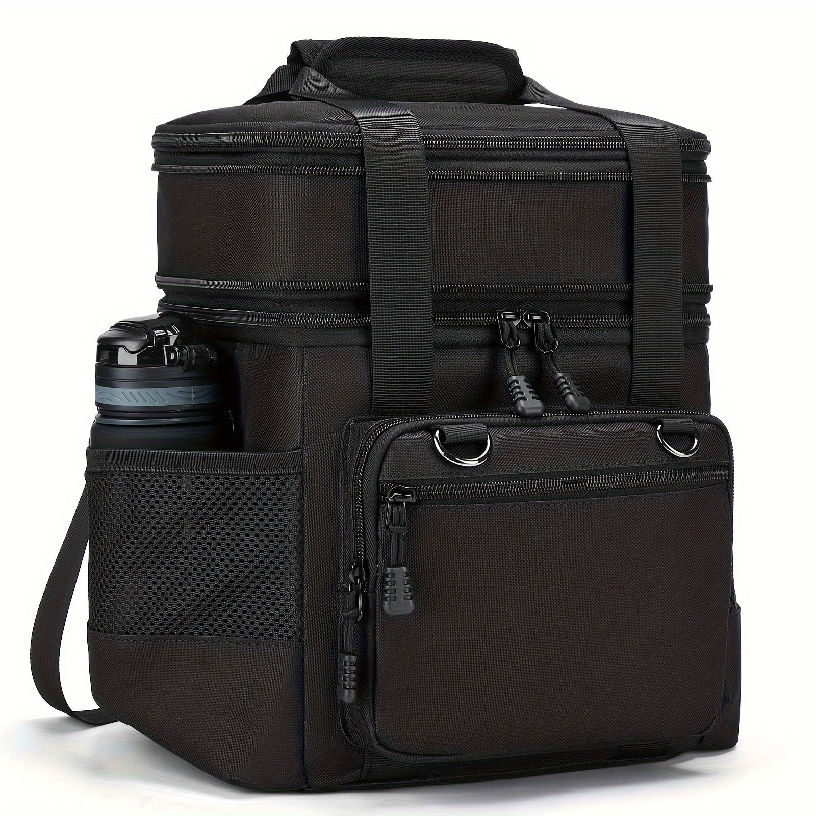 FLXUR Dual Layer Insulated Lunch Bag Leakproof Portable Lunch Box