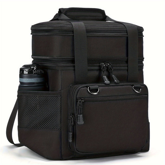 FLXUR Dual Layer Insulated Lunch Bag Leakproof Portable Lunch Box