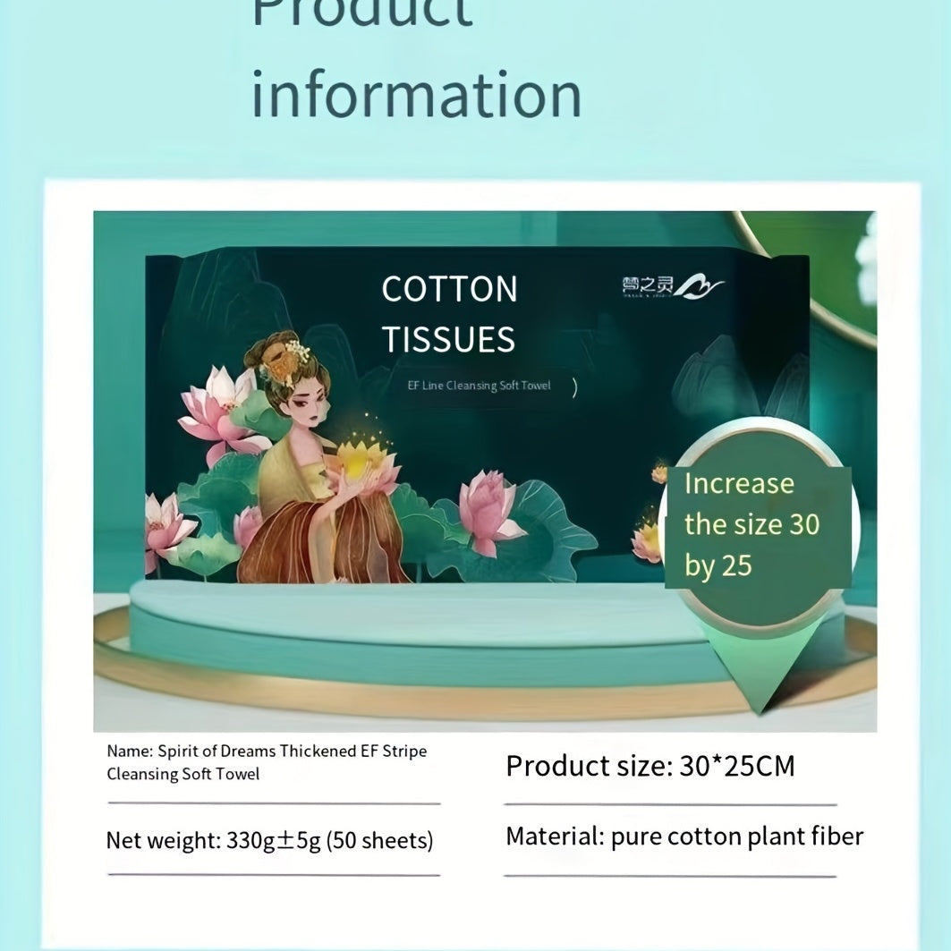 Soft Dry Wipe Face Towel 100% Cotton Facial Tissue Disposable Face Towel