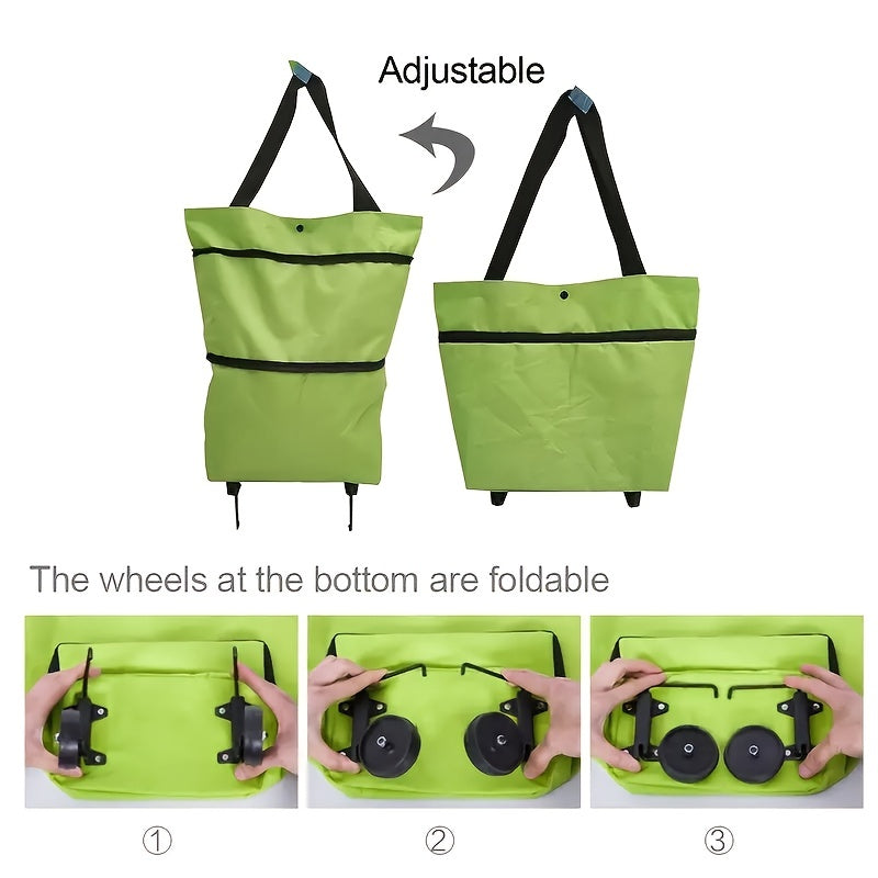Foldable Grocery Wheel Bag Shopping Cart for Retail Stores