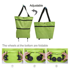 Foldable Grocery Wheel Bag Shopping Cart for Retail Stores