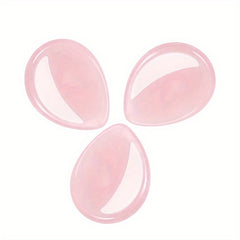 3pcs Rose Quartz Healing Crystals Worry Stones - Anxiety Stress Relief