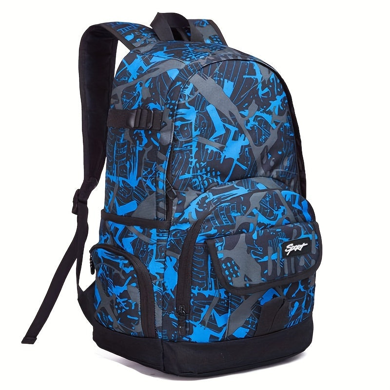 School Backpack Lightweight Red Camouflage Bag