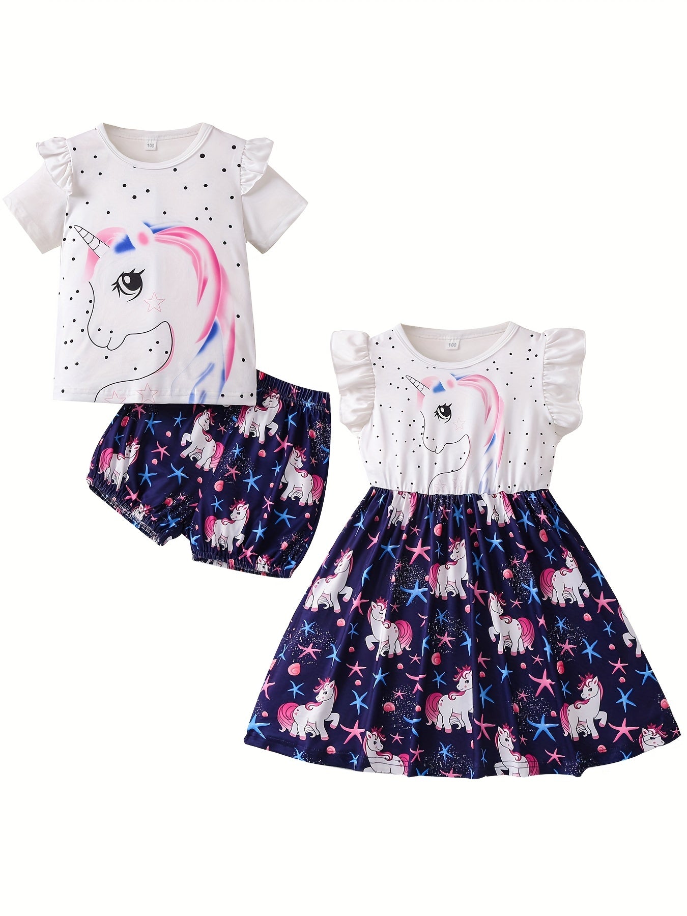Unicorn Family Matching Outfits for Summer - Brother & Sister Set