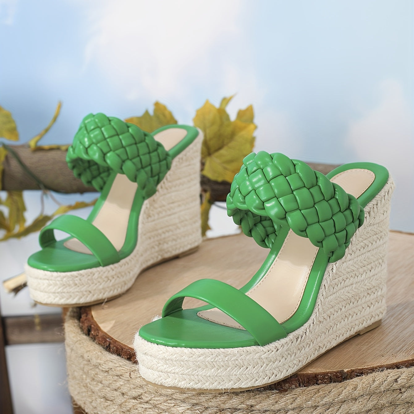 Women's Espadrille Wedge Sandals Platform Braided Strap Heels