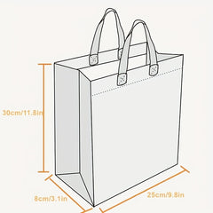 5pcs Coconut Pattern Plastic Tote Bag Shopping Bags