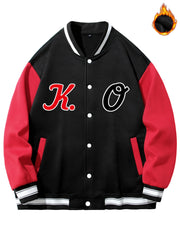 Men's Casual Baseball Jacket K & O Print