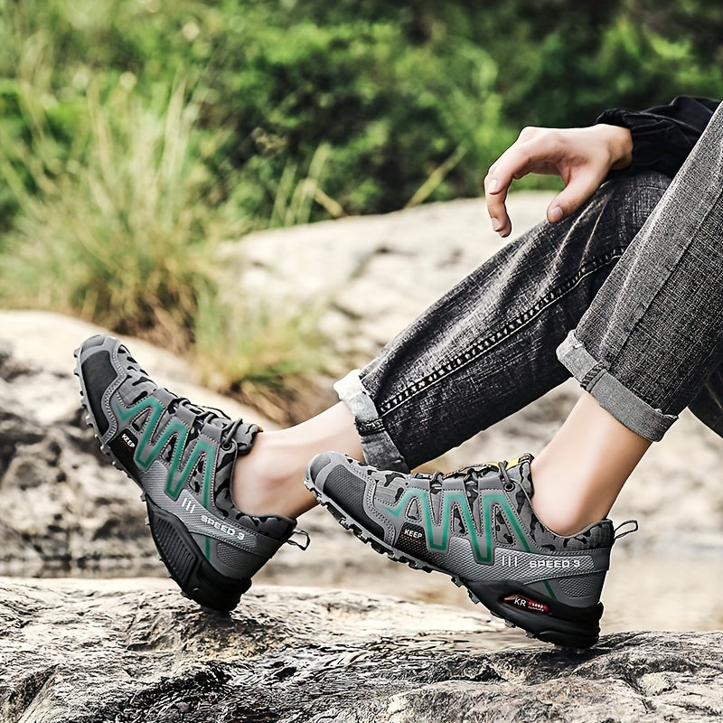 Men's Camo Hiking Sneakers Wear Resistant Non Slip Outdoor Shoes