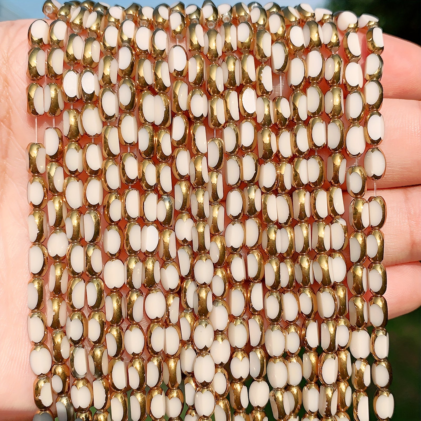 High Golden Crystal Bead Spacer Glass Beads Loose Beads DIY Bracelet