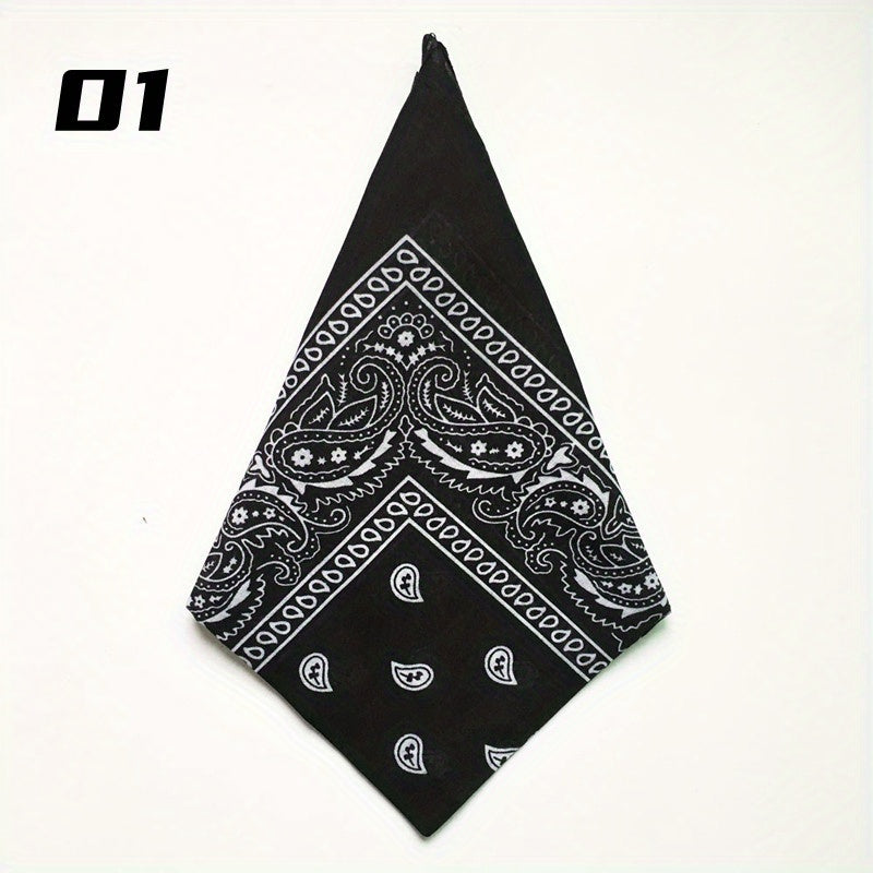 Paisley Print Bandana Vintage Head Scarf Neckerchief Cowboy Cowgirl Head Wrap