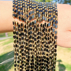 45pcs Crystal Beads Golden Edge Faceted Glass Loose Beads DIY Bracelet