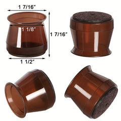 12pcs Felt Silicone Chair Foot Cover Protective Cover Mute Wear-resistant