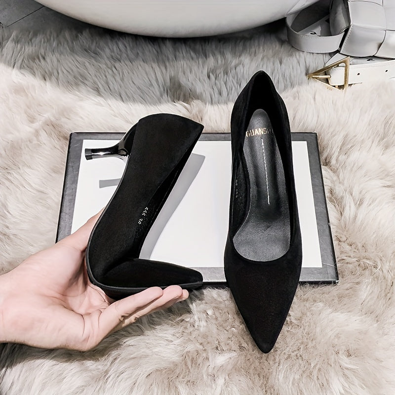 Women's Pointed Toe Kitten Heels Court Pumps