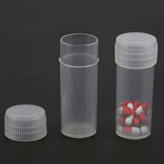 30 Pcs 5ml Plastic Test Tubes Sample Vials Capsules Storage Screw Caps