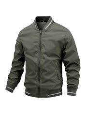 Men's Zipper Baseball Collar Jackets with Pockets