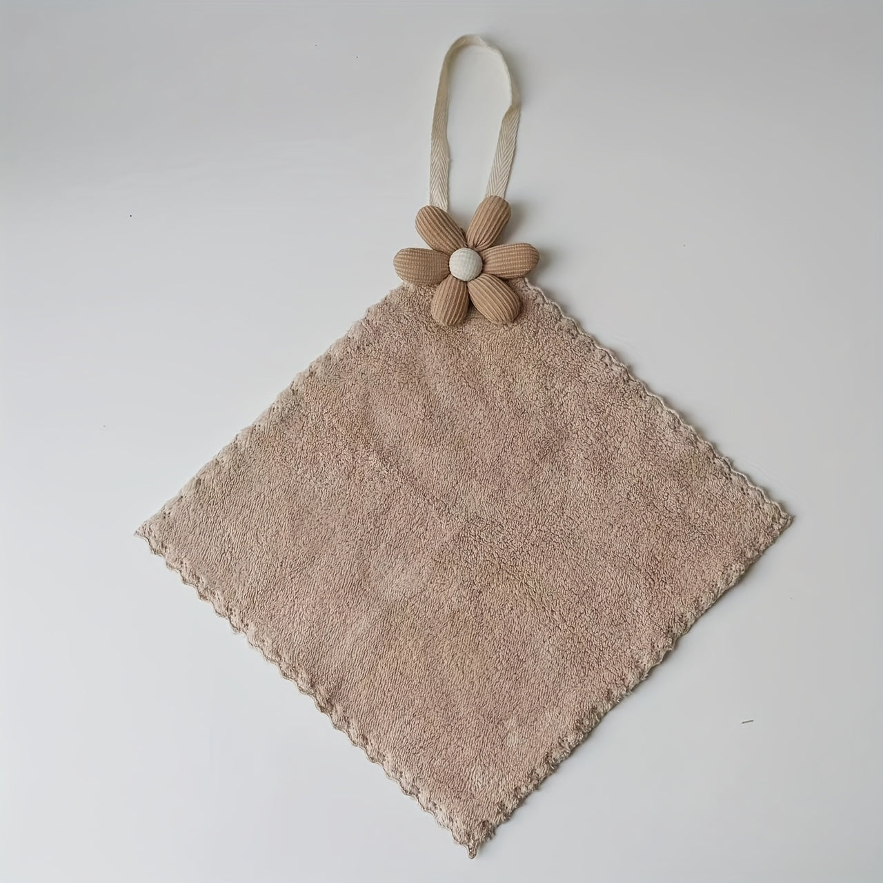 Absorbent Hanging Hand Towel - Soft Polyester - Neutral Colors