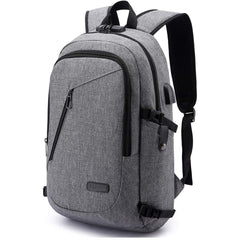 Anti Theft Laptop Backpack with USB Charging Port Slim Waterproof College School
