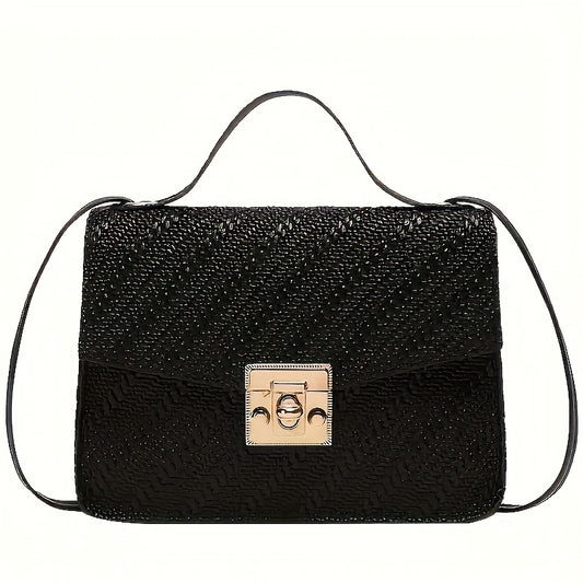 Stylish Faux Leather Crossbody Bag Small Shoulder Bag Pink Green