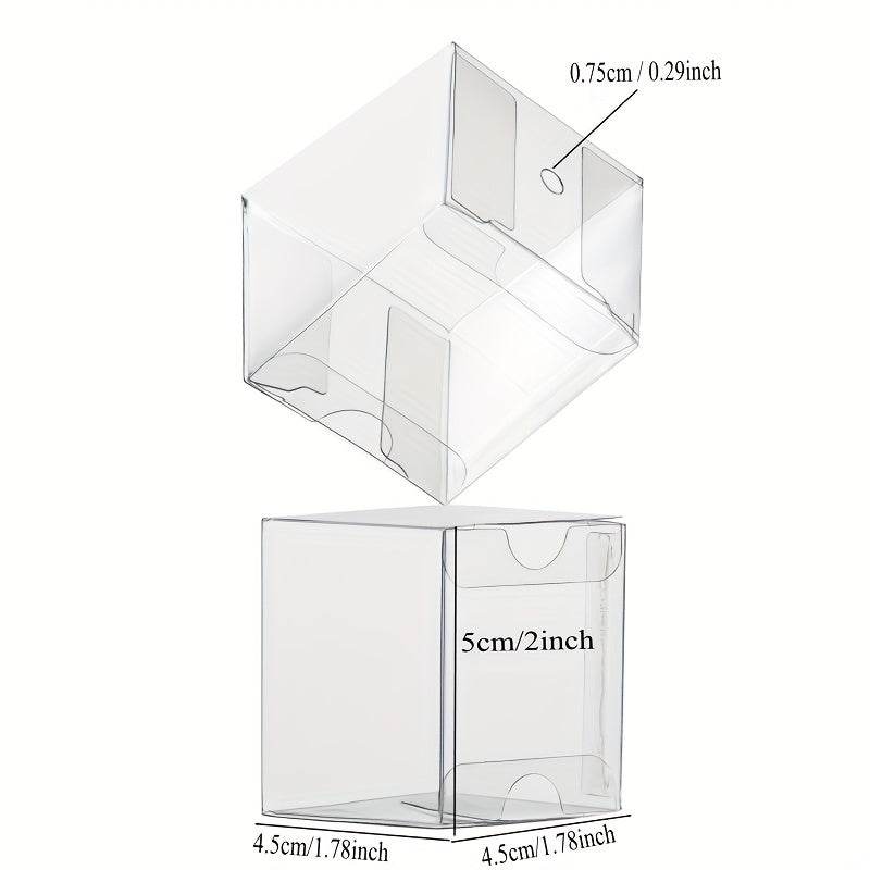 Clear Single Cake Pop Box With Hole 4X4X5.08cm Treat Boxes Small Gift Boxes