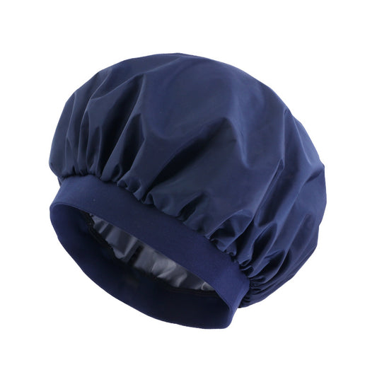 Waterproof Reusable Women's Shower Cap Double Hair Cap PEVA Lined