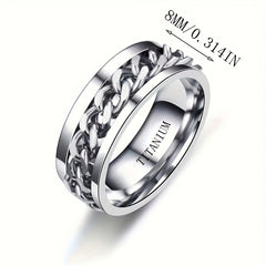 PANASH 8mm Titanium Steel Ring for Couples