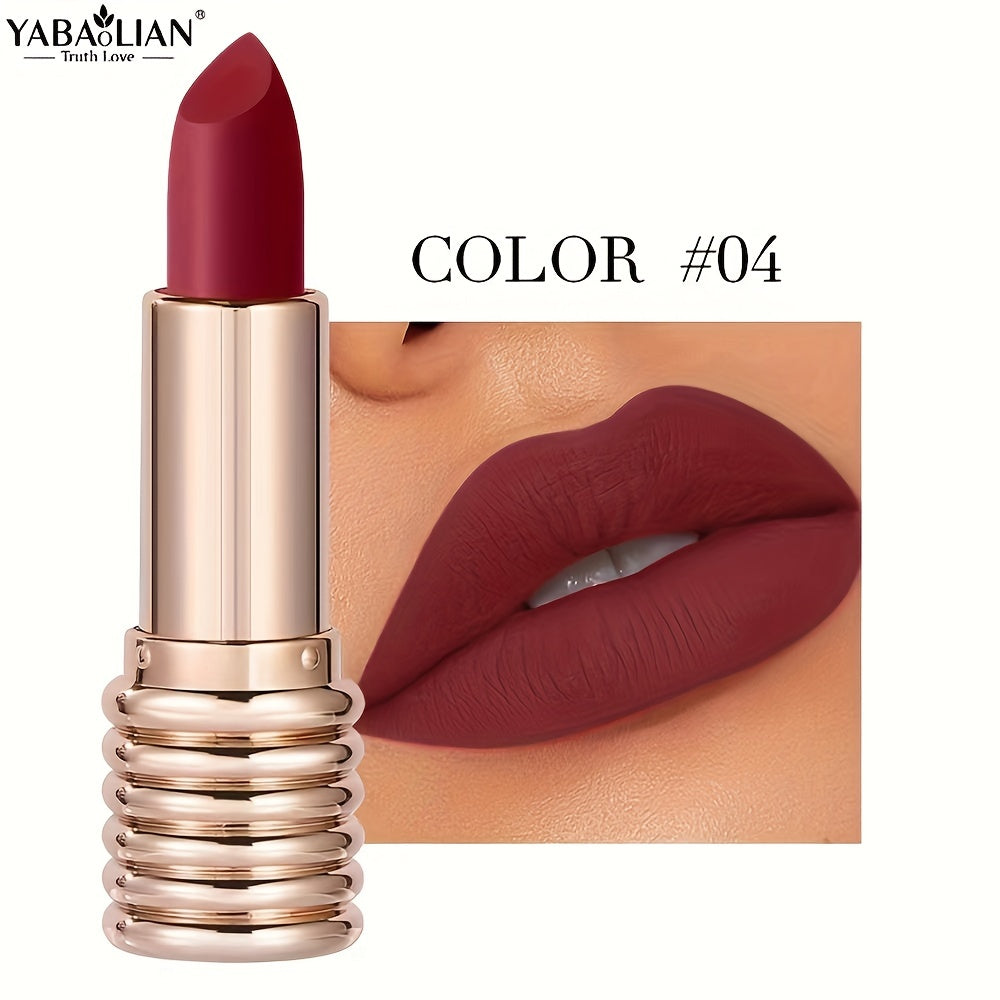 YABAOLIAN Matte Lipstick Non Stick Cup Alcohol Makeup Waterproof Long Lasting