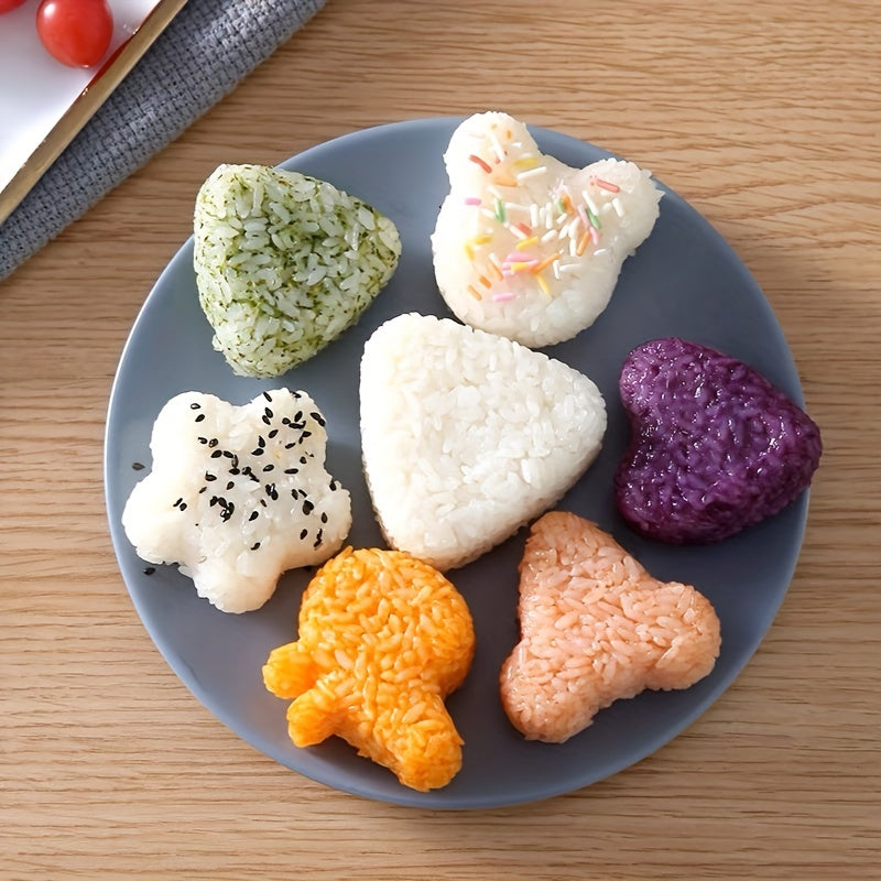 Japanese Onigiri Mold Set - Sushi Makers for Bento Box