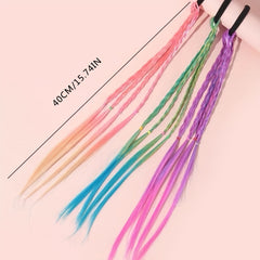 3pcs 4pcs Gradient Braid Wigs With Hair Ties - Hair Accessories for Girls