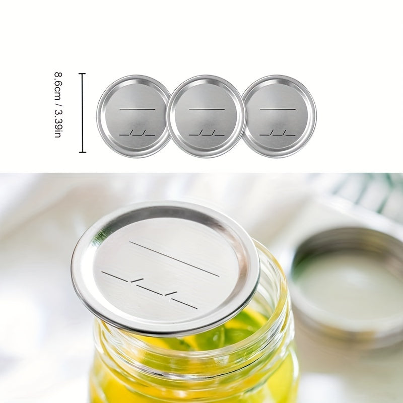 50pcs Mason Can Lids Reusable Split Lids with Sealing Rings