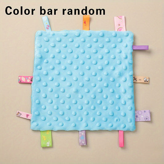 Baby Tag Security Blanket Soothing Plush Square Sensory Toy