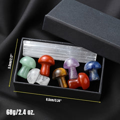 5" Gemstone Mushroom Decoration Healing Crystals Reiki Chakra Figurine