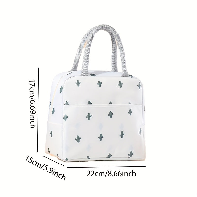 Fruit Theme Insulated Lunch Bag with Double Handles Oxford Cloth