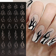 Embossed Rose Lace Nail Art Decals Acrylic Manicure Decorations for Women