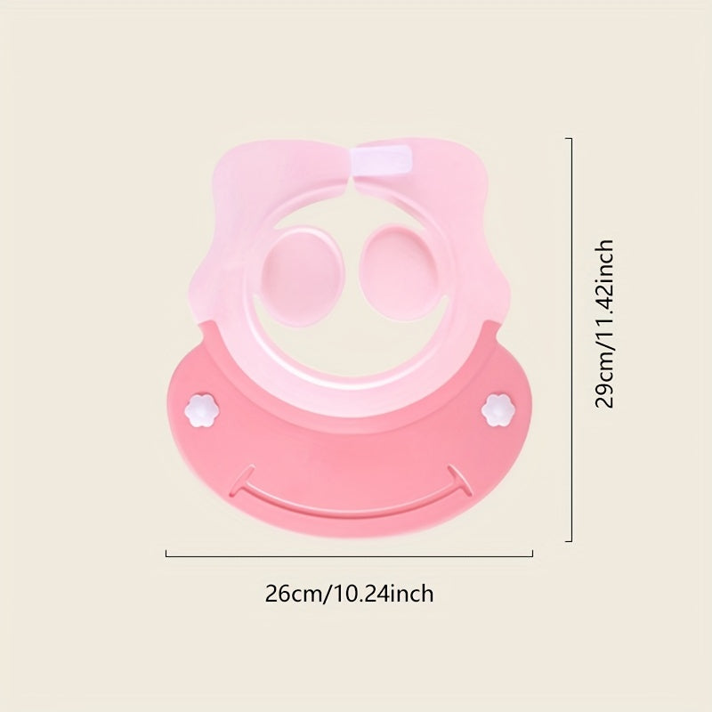 Baby Shower Cap Bathing Cap Adjustable Visor Hat Safe Shampoo