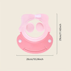 Baby Shower Cap Bathing Cap Adjustable Visor Hat Safe Shampoo