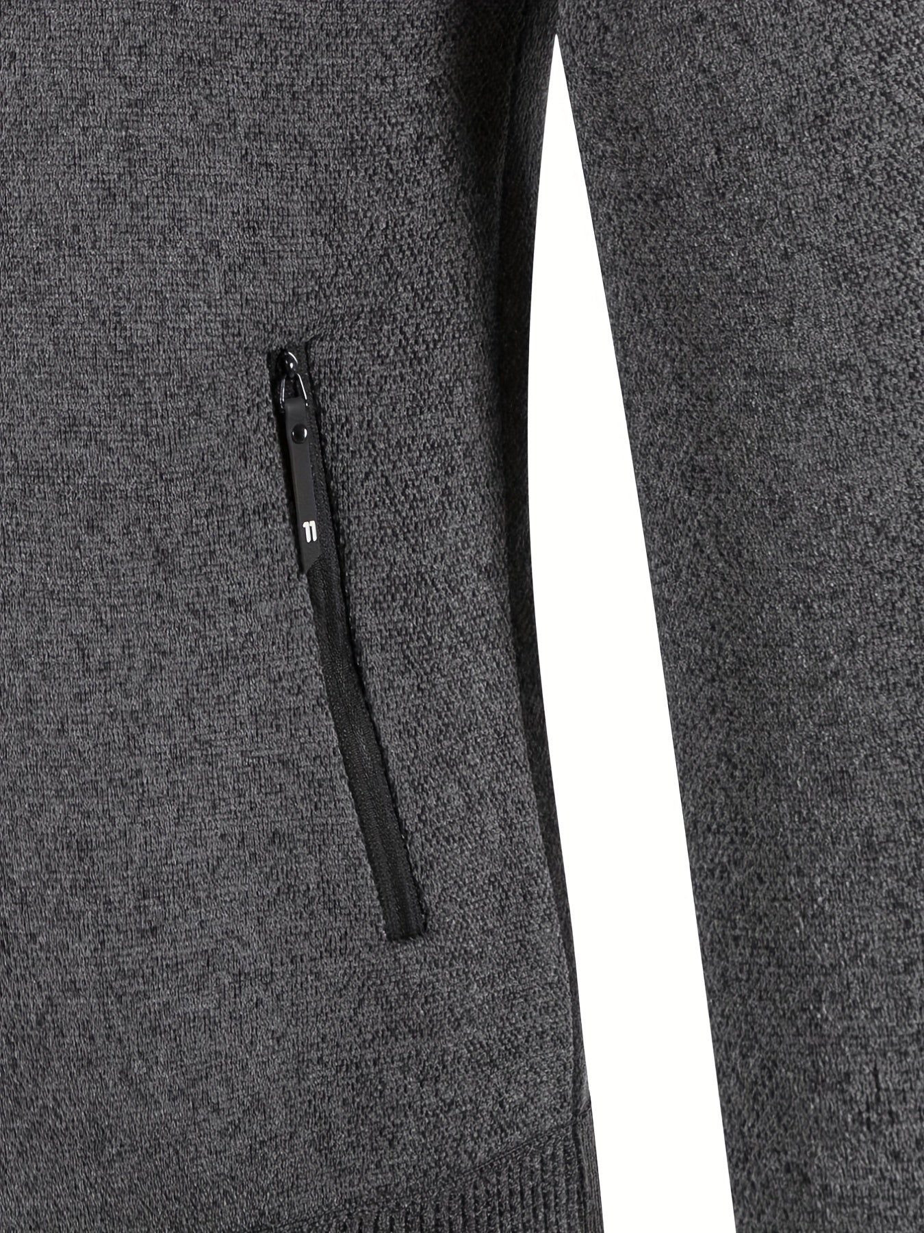 Men's Warm Fleece Hooded Jacket Solid Sport Sweatshirt Zip Up