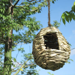 Hanging Woven Bird House for Yard Garden Decoration