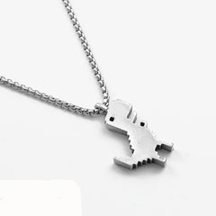 Men's Funky Dinosaur Pendant Necklace Street Hip-hop Chain Jewelry