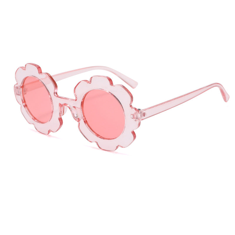 Kids Sunflower Round Frame Sunglasses
